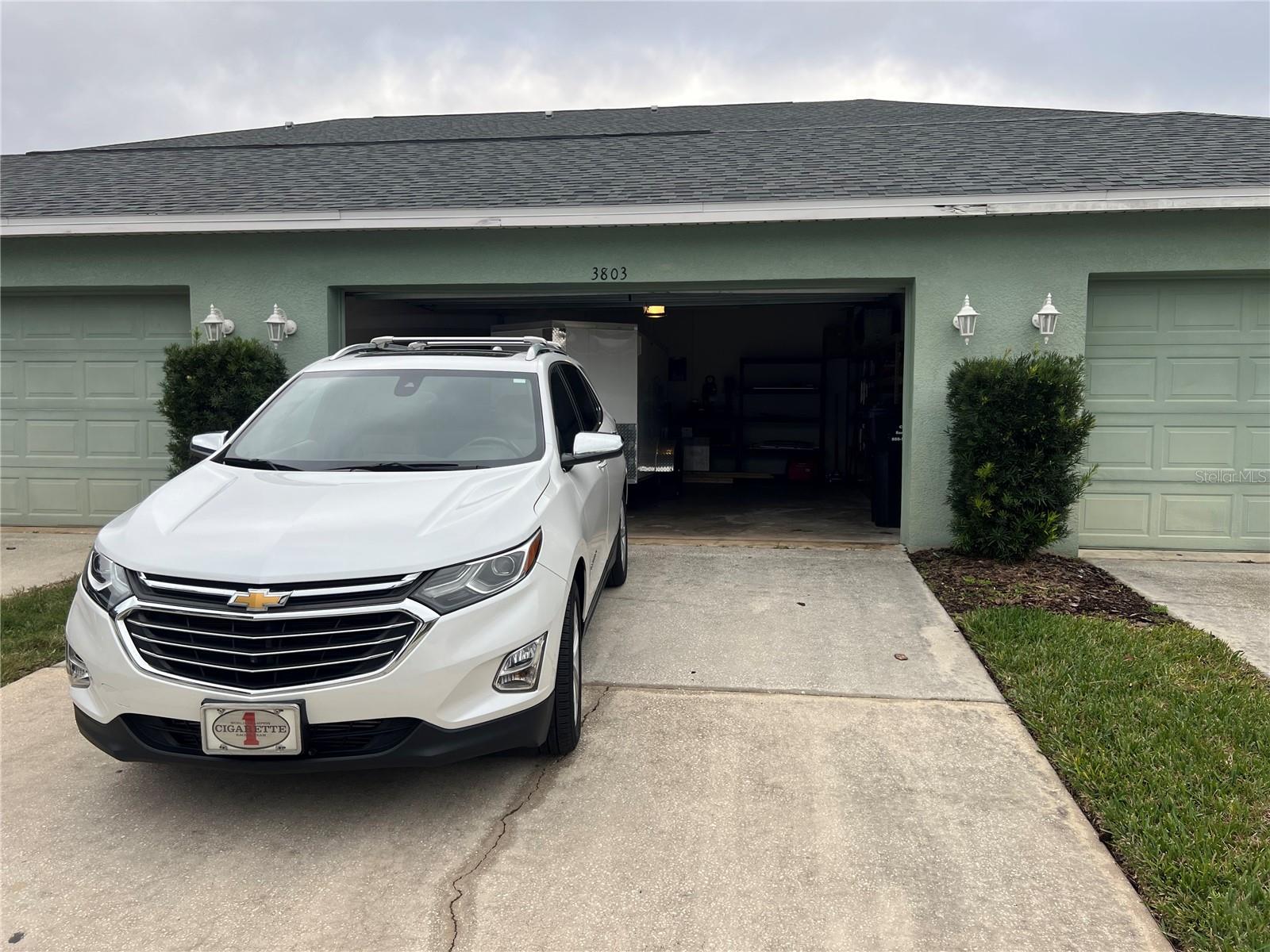 Private 2 car garage in the back.