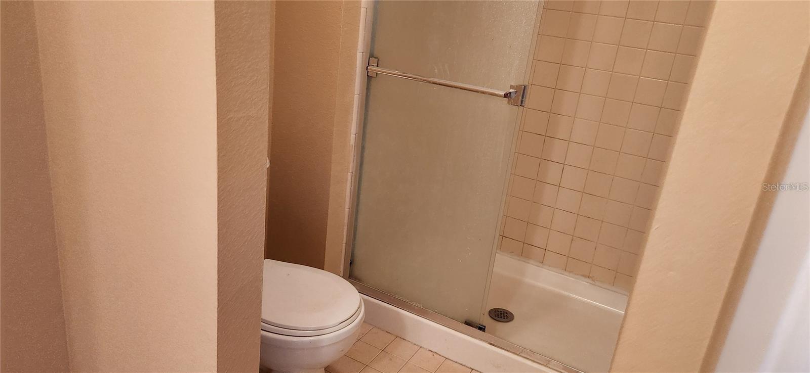 Primary bathroom with stand up shower