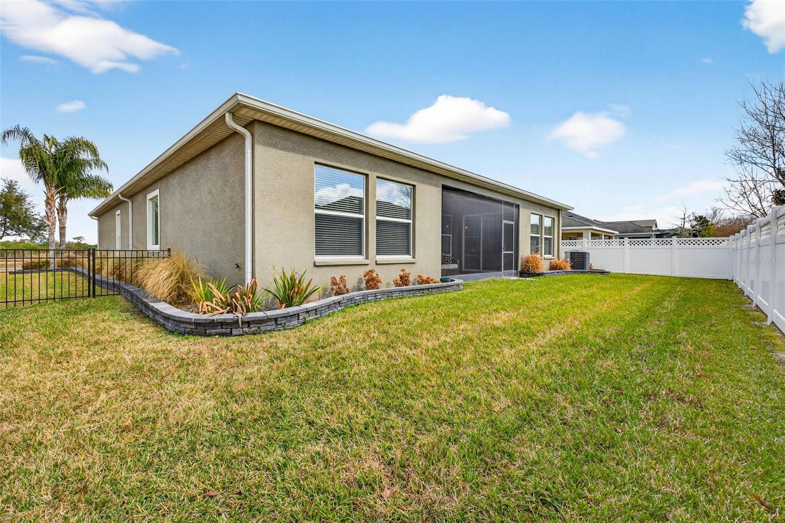 Large corner lot, fully fenced in with tons of outdoor space.