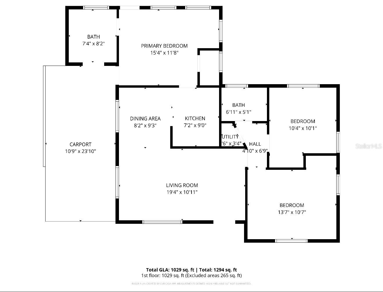Room dimensions are not exact, buyer verify