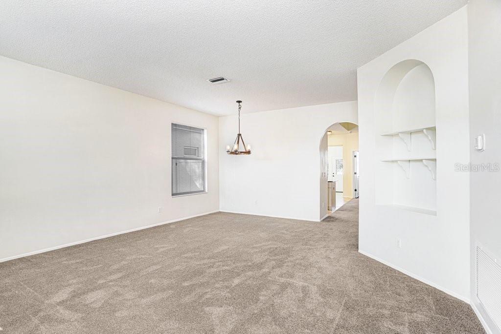 Entryway Open to Living Room and Dining Room