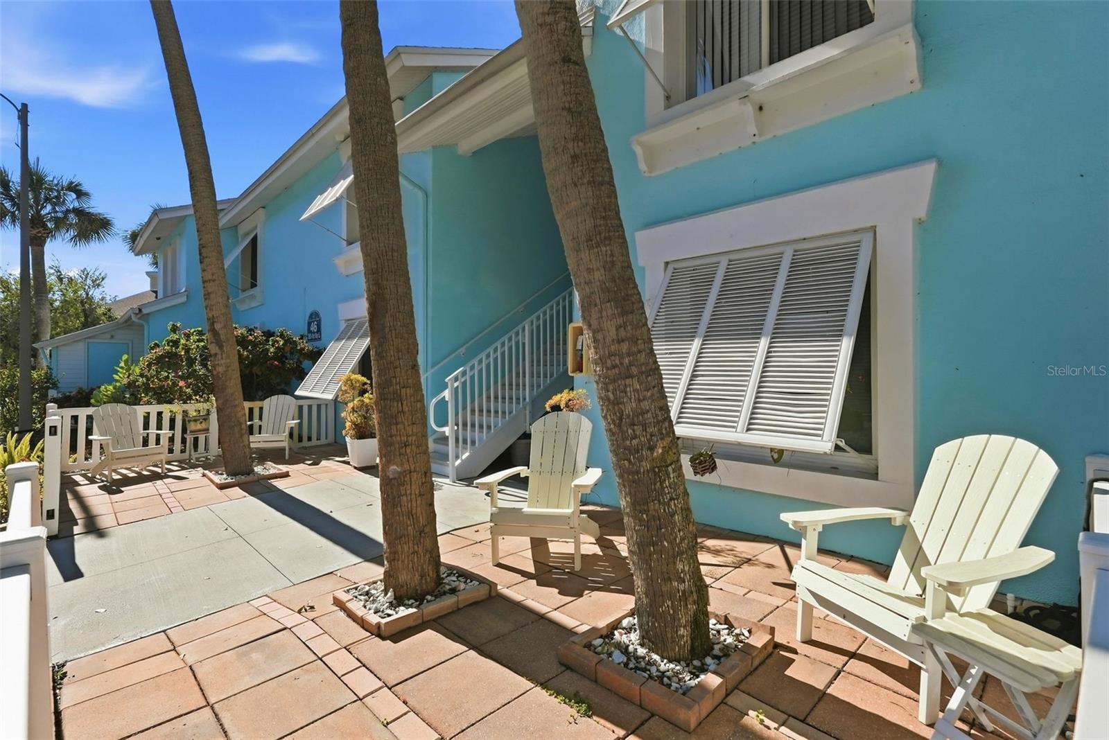 OPen patio in front of your unit.