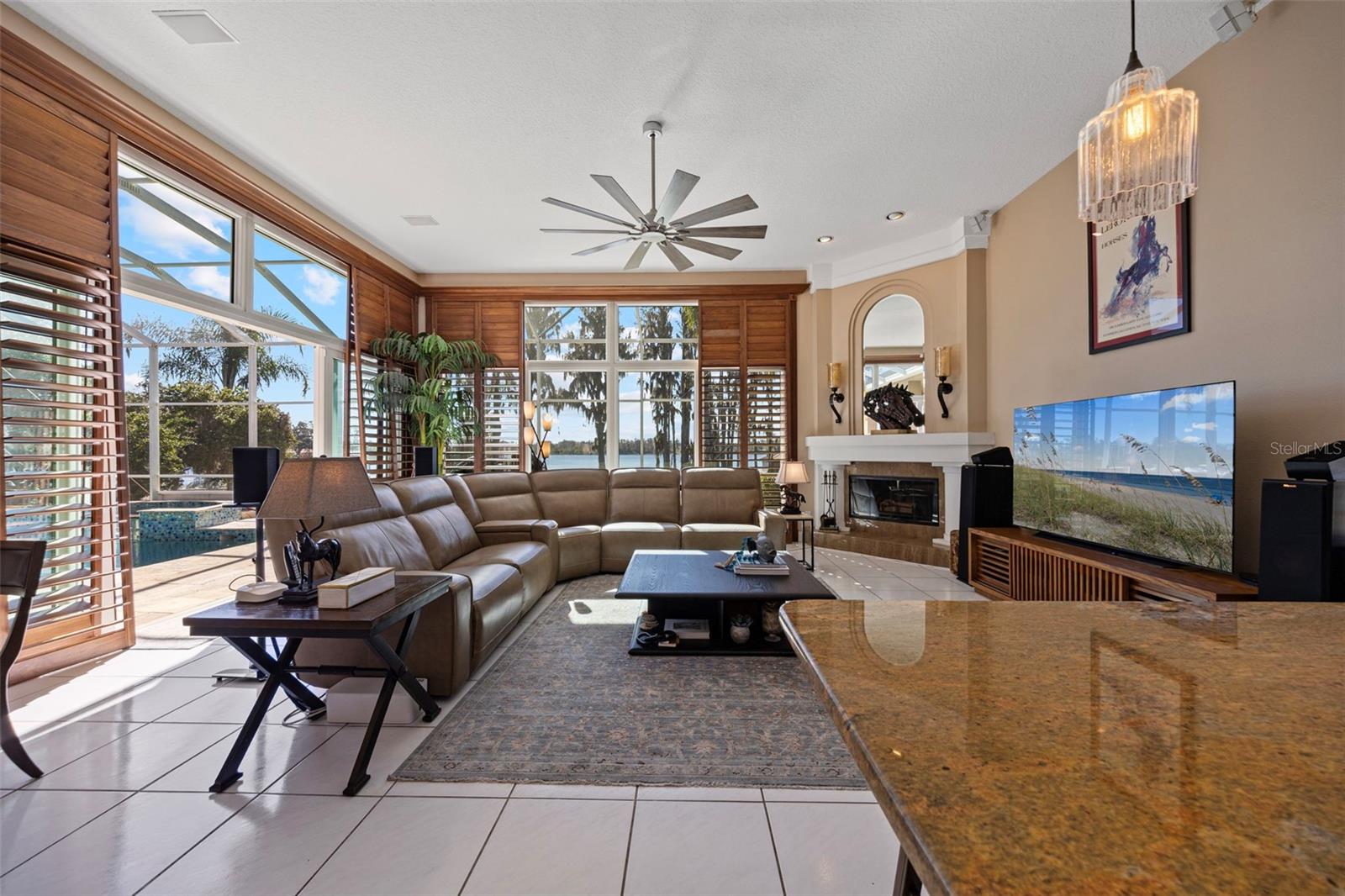 Outdoor space just outside breakfast nook