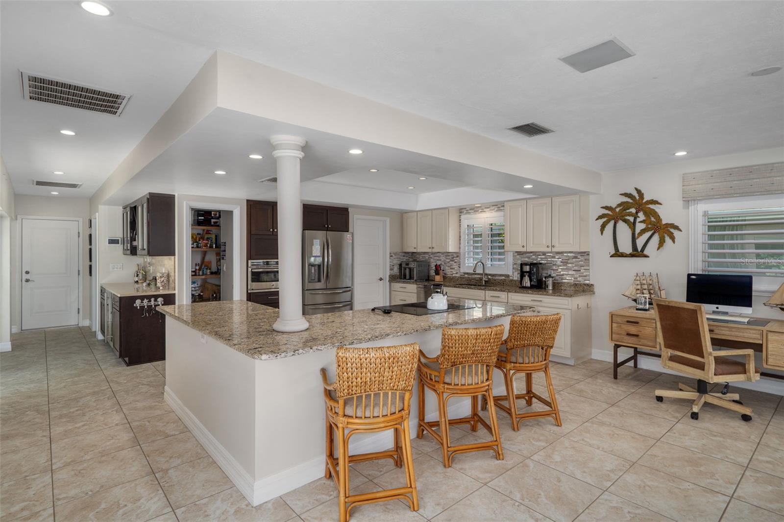 Soft-close cabinetry and walk-in pantry
