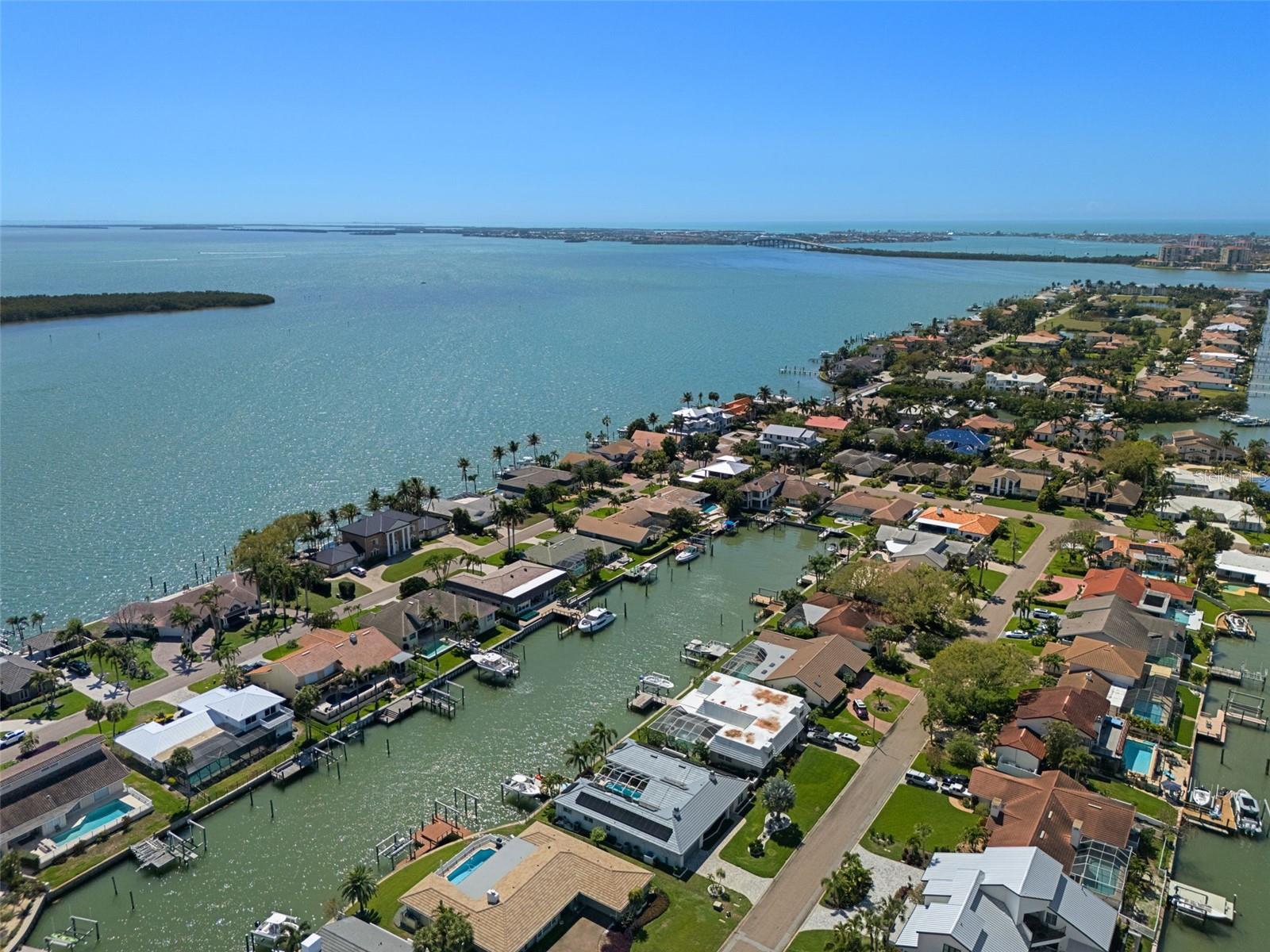 Deep water canal with direct, unobstructed access to Tampa Bay