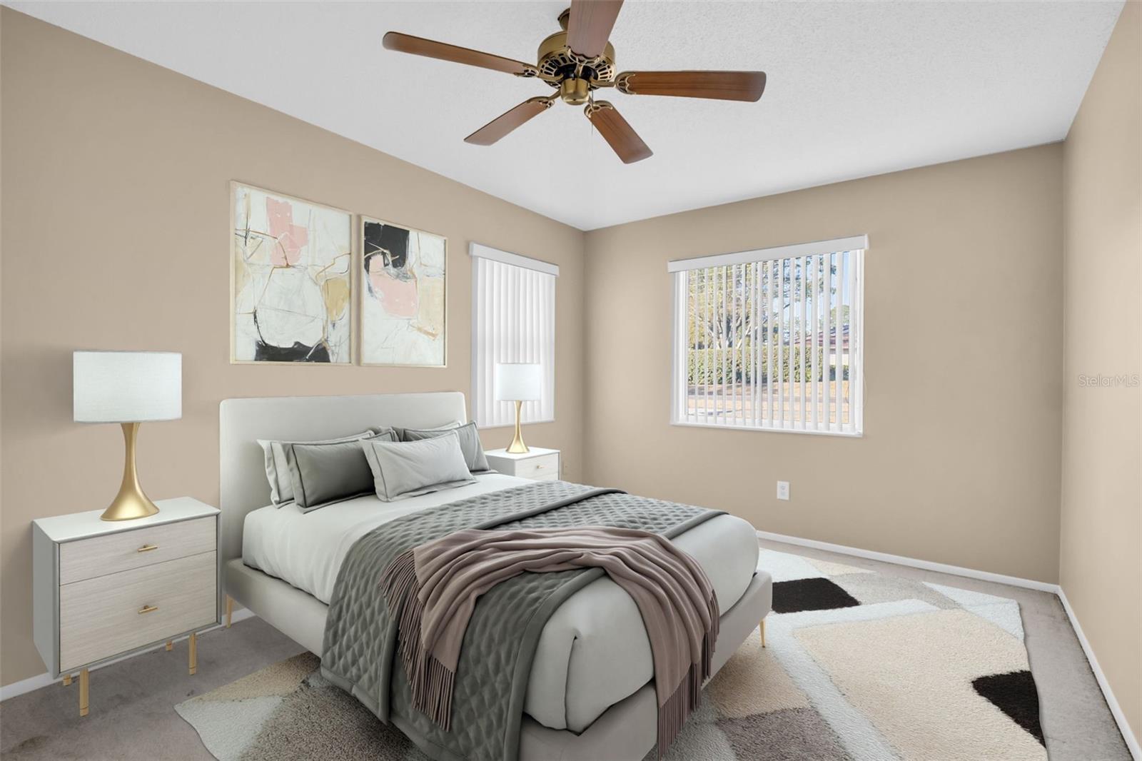 The 2nd bedroom is privately tucked separate from primary offering privacy~