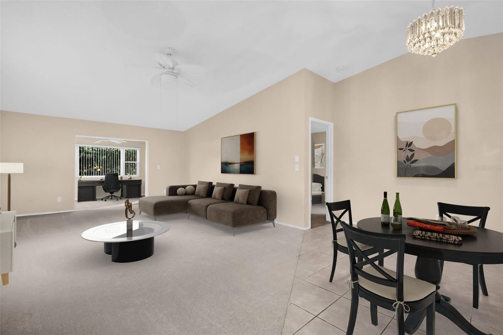 Gracious front entry open to main living~