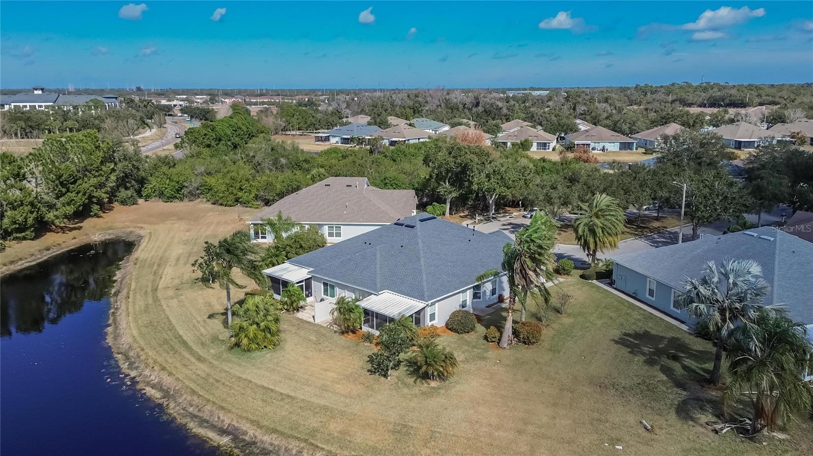 Aerial view of Villa
