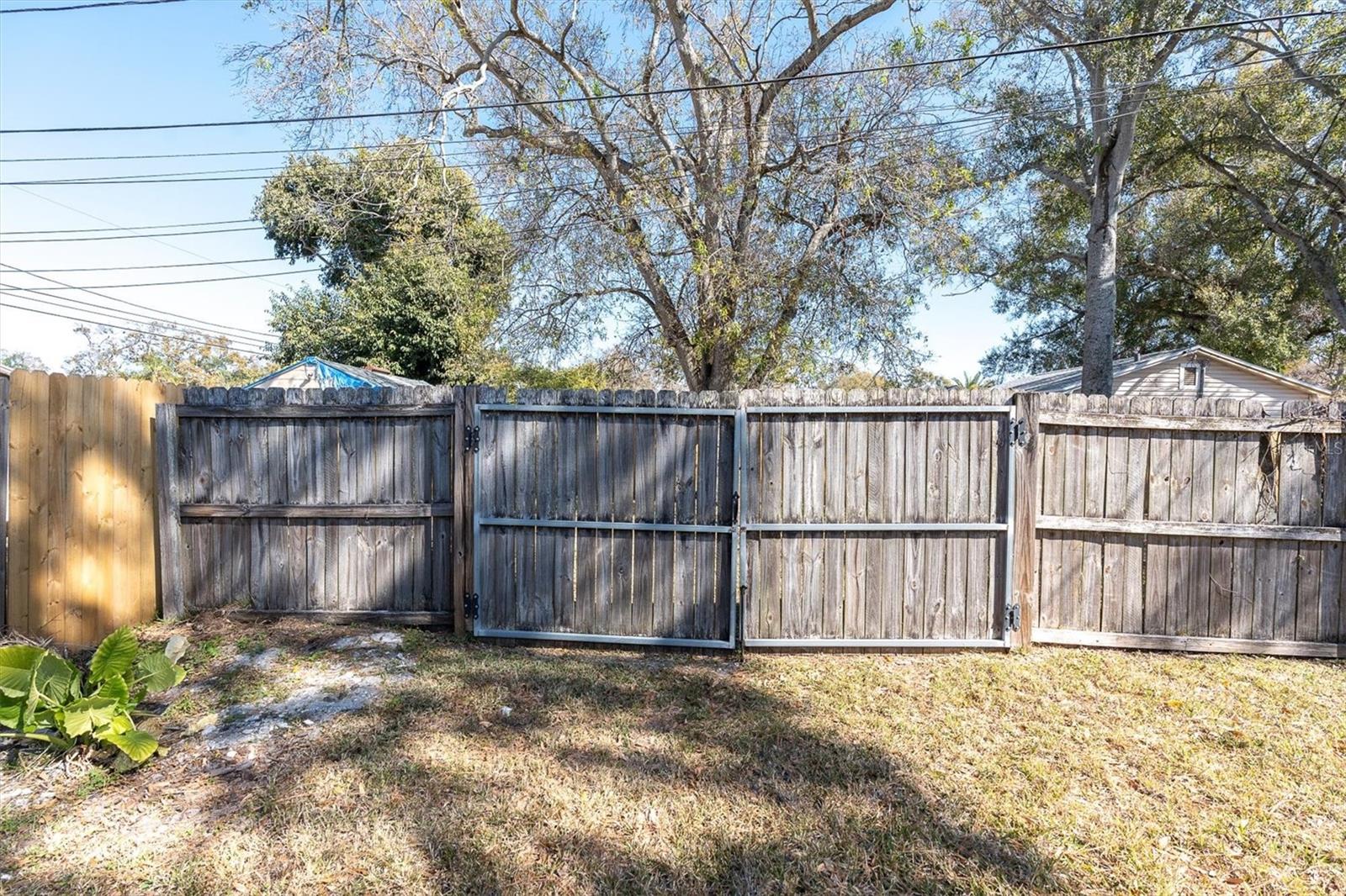 Double gate with alley access