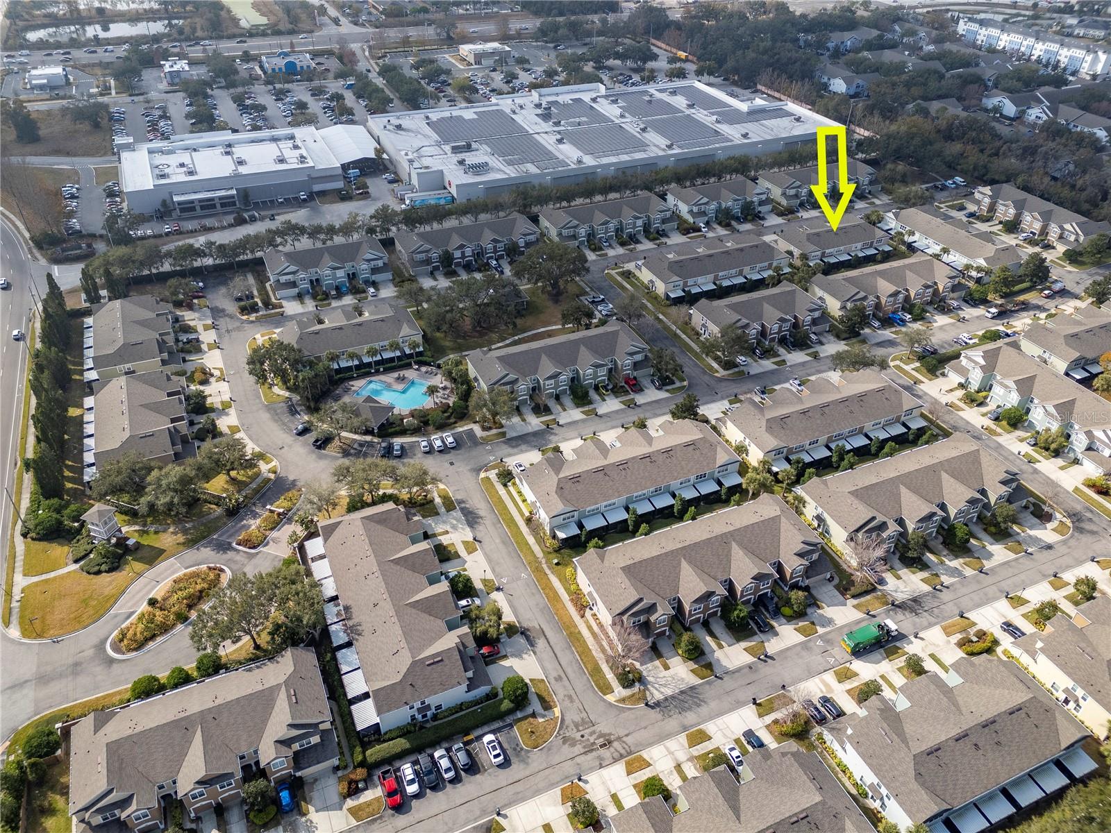 Ariel View of Townhome