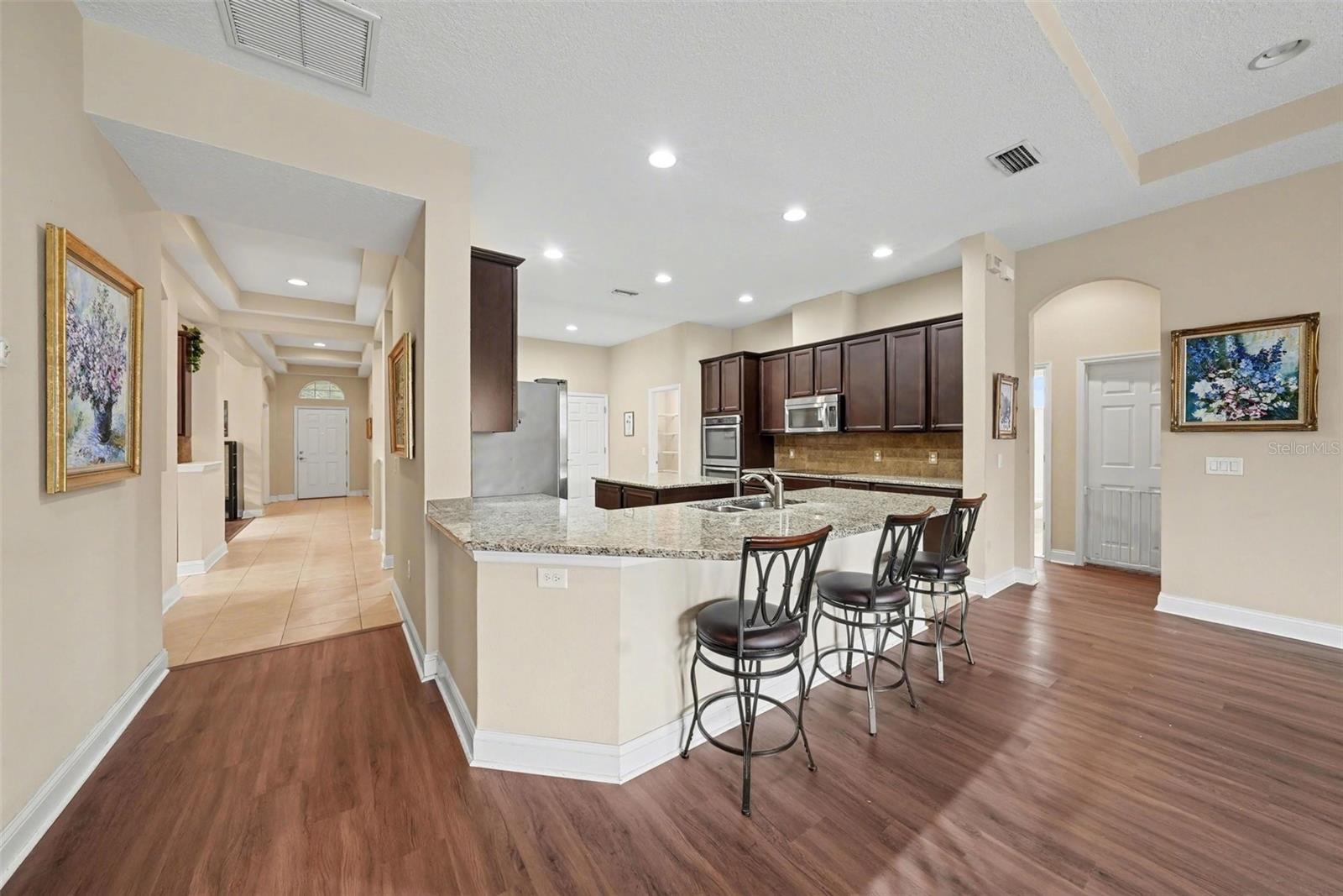 View showing 3 way split floor plan