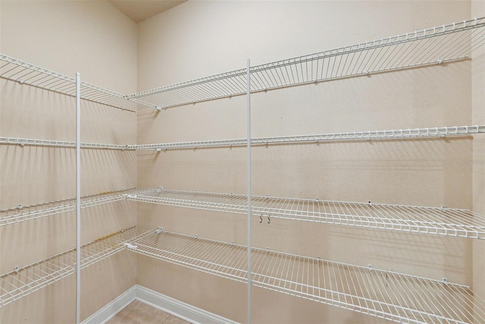 Plenty of shelves in Primary closet