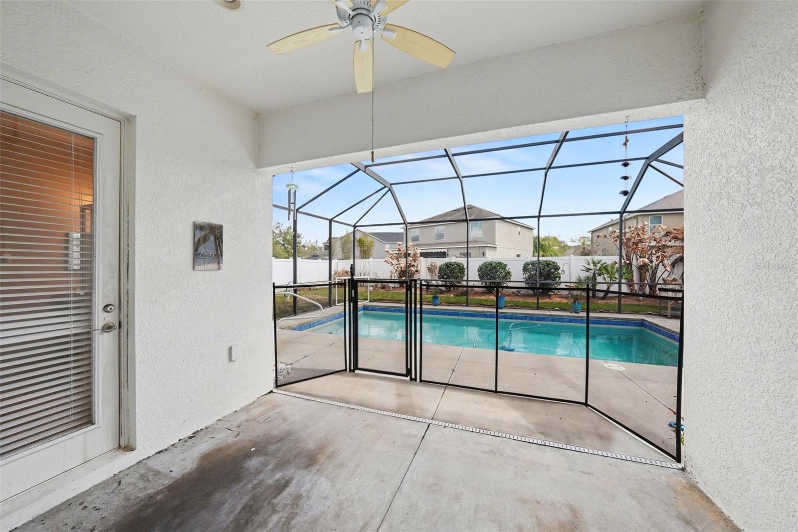 Child proof gate in place