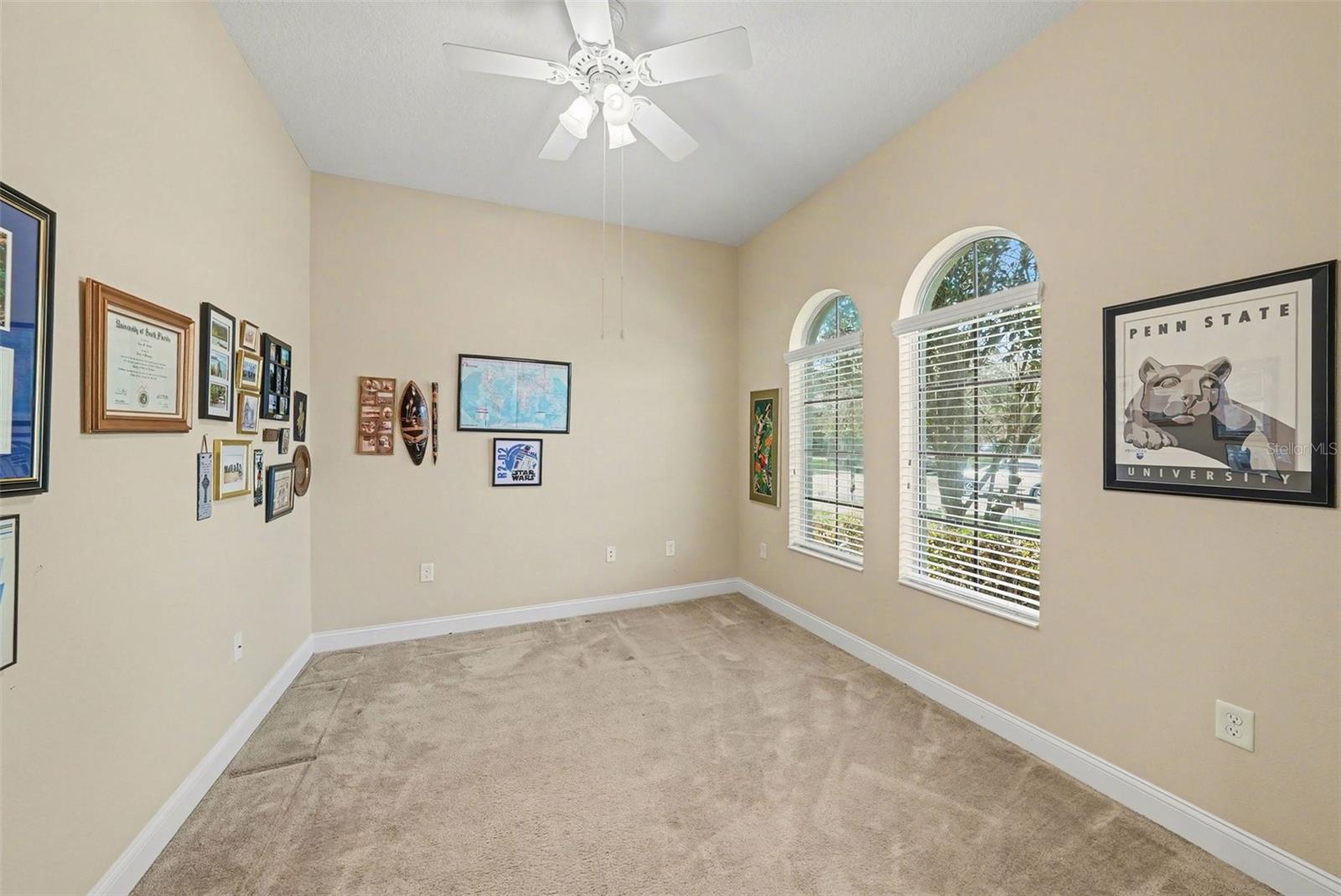 Entry boasts Office space with French doors