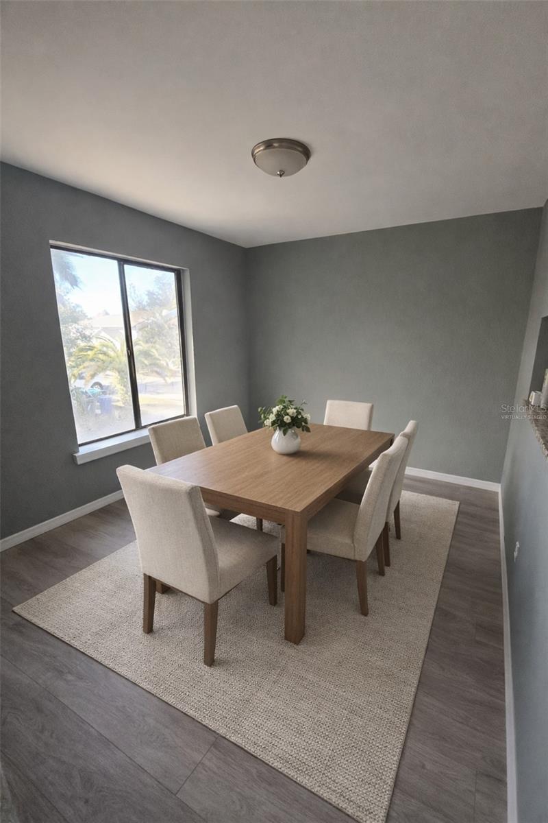 dining room. virtually staged
