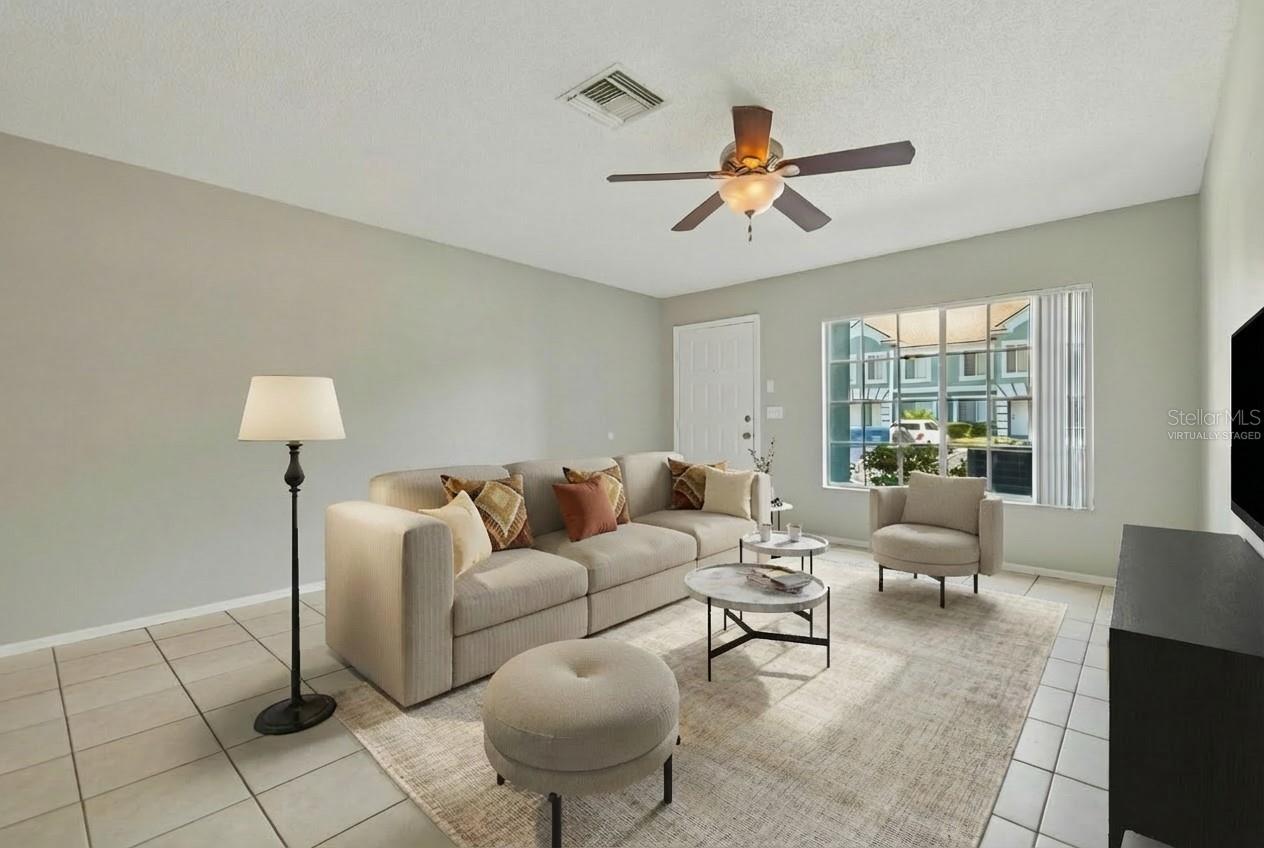 Virtually Staged Living Room