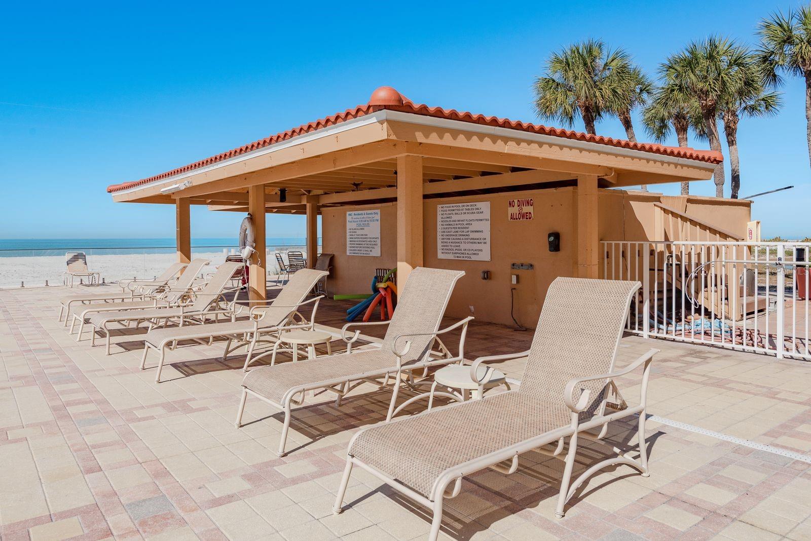 Sun or Shade? Poolside.