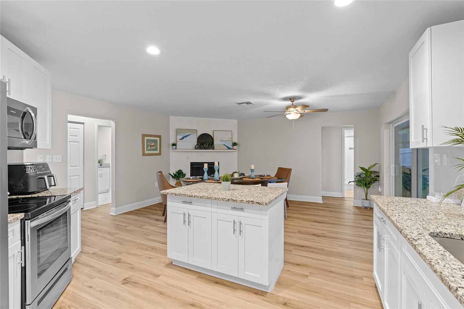Kitchen facing the dining room