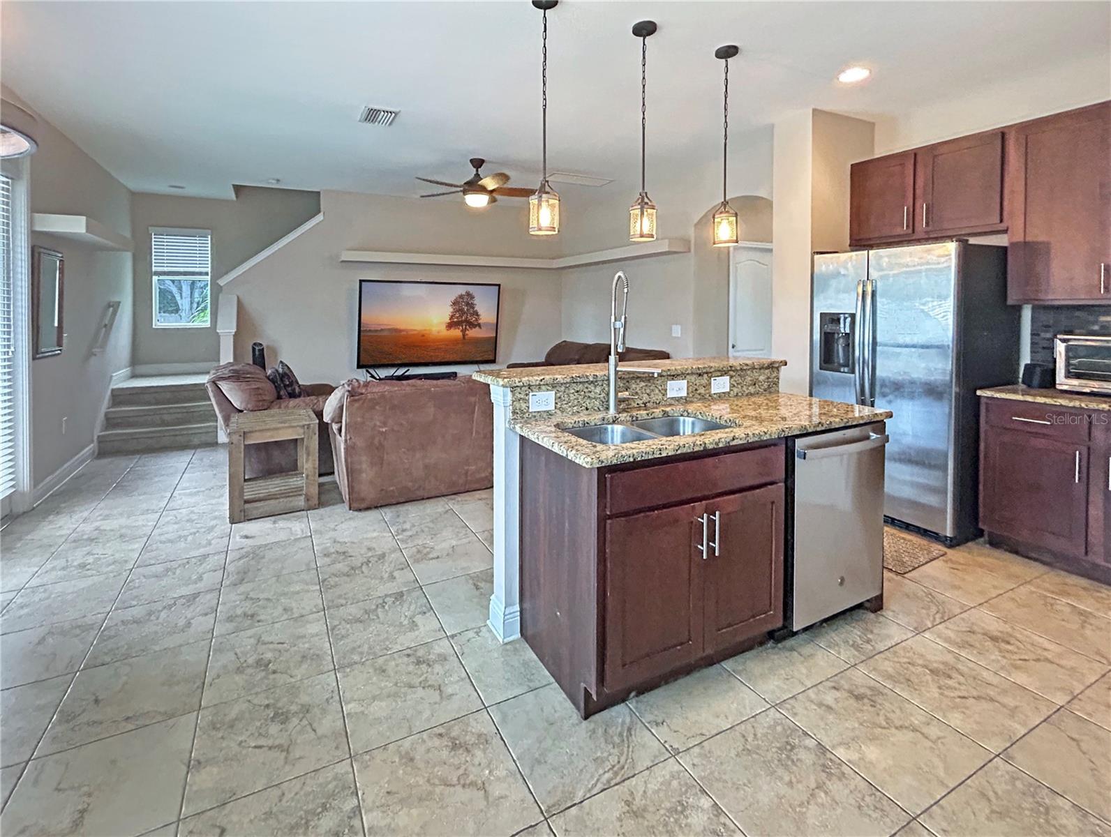 Kitchen & family sitting room