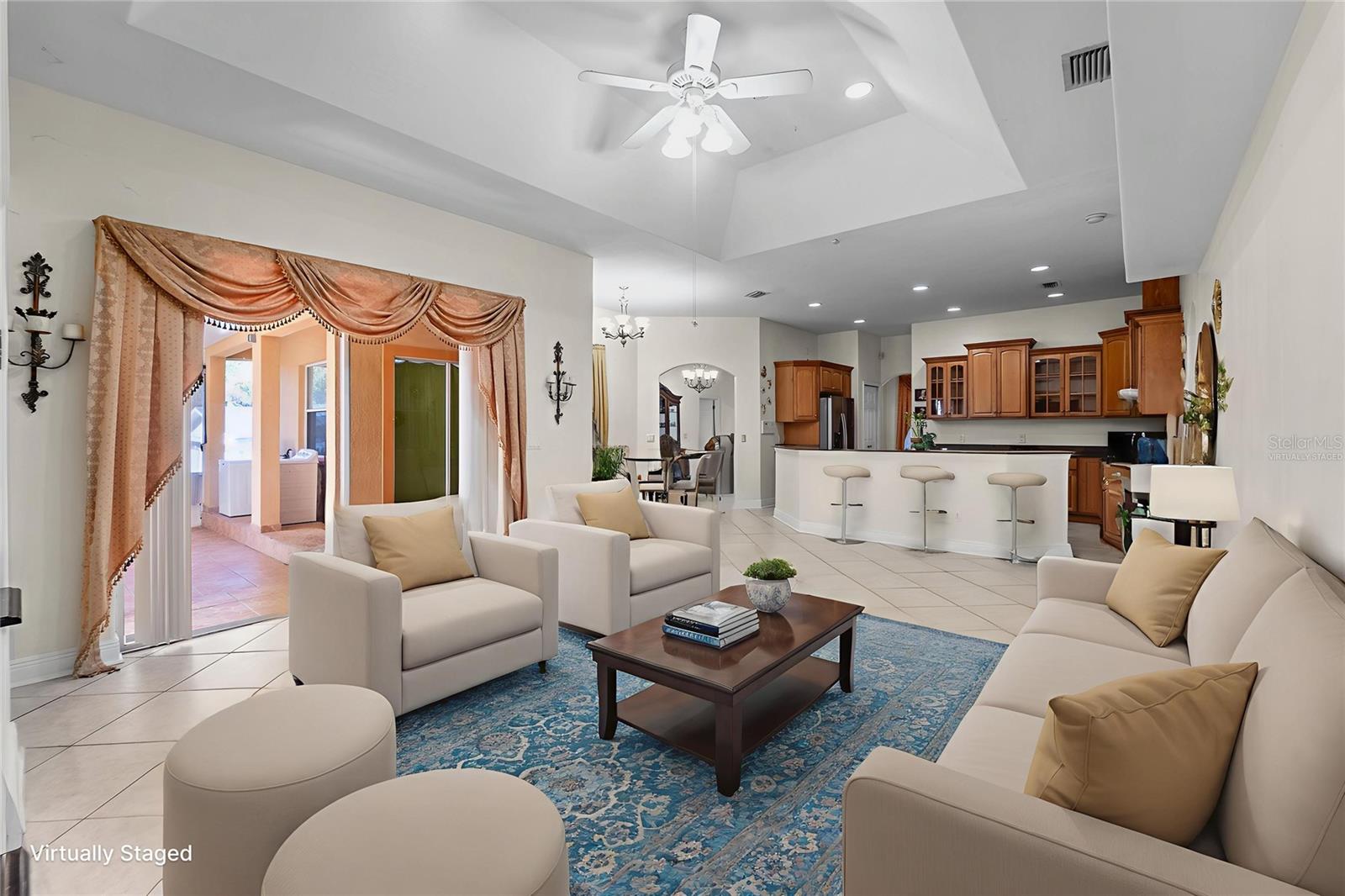 Virtually Staged living room