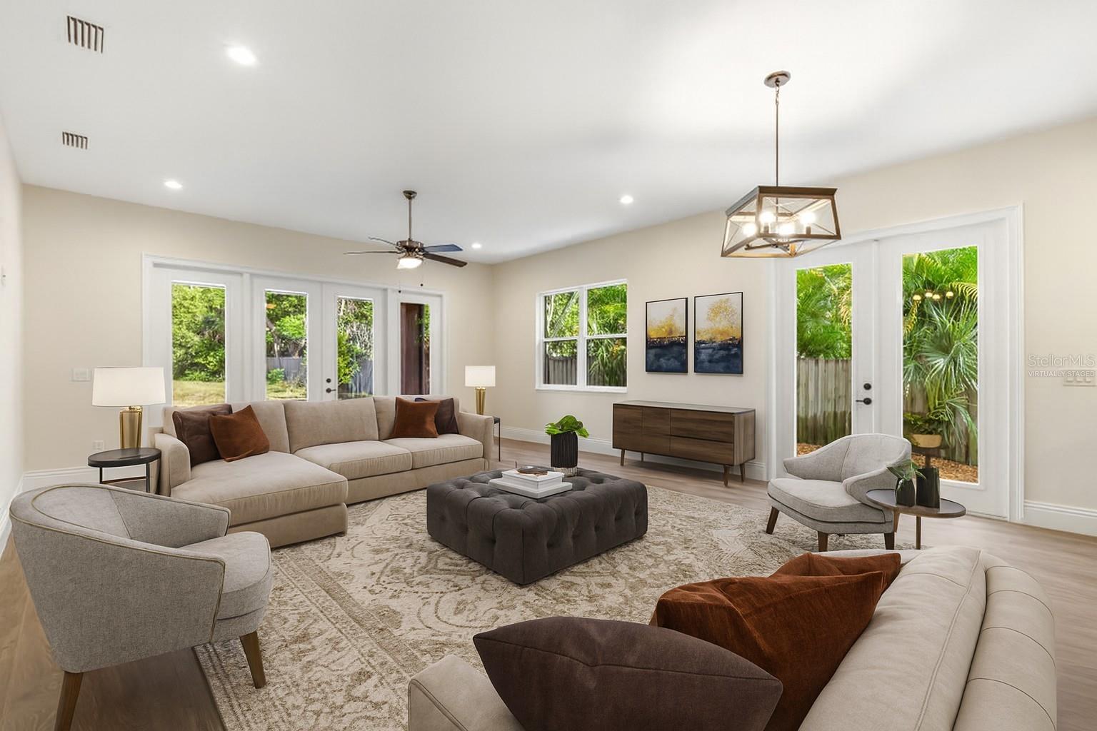 Example of great room, Virtually staged