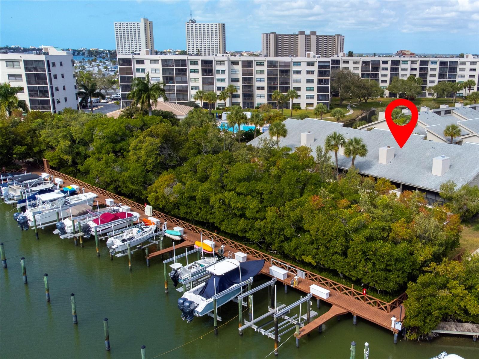 Property is close to the deeded boat slip