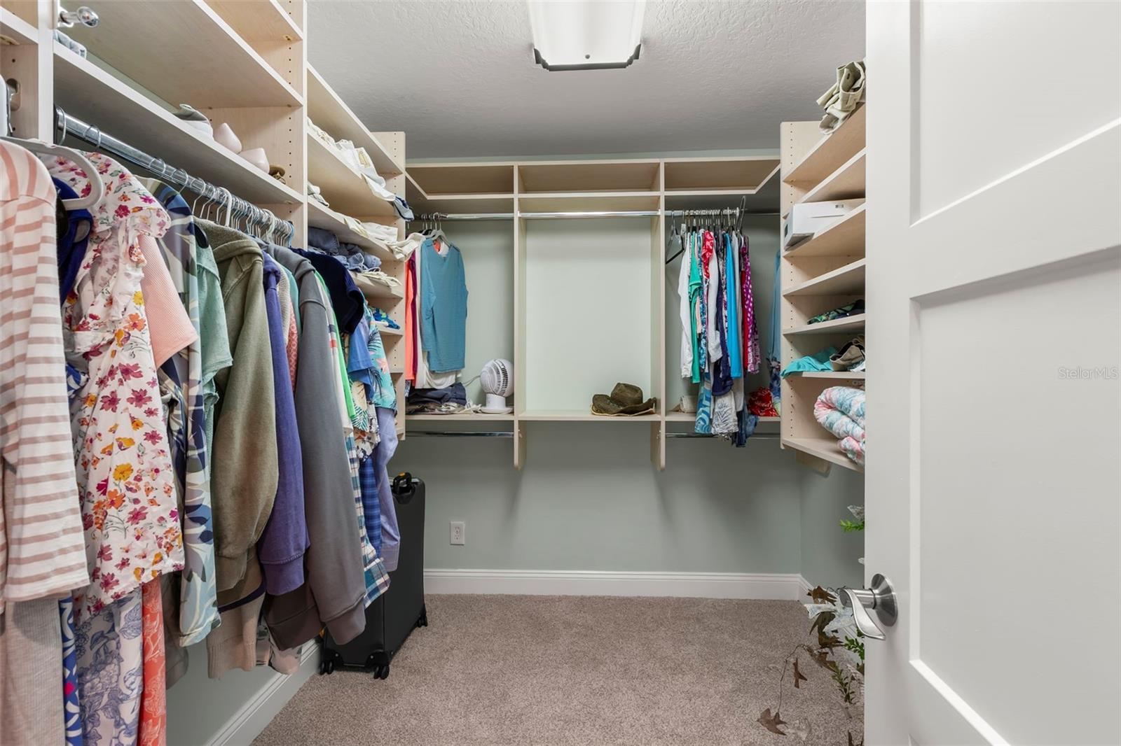 Walk-in closet with built-ins
