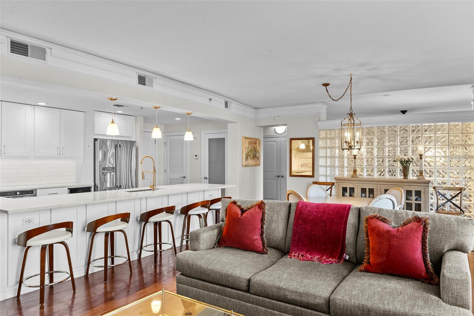 Living room and kitchen