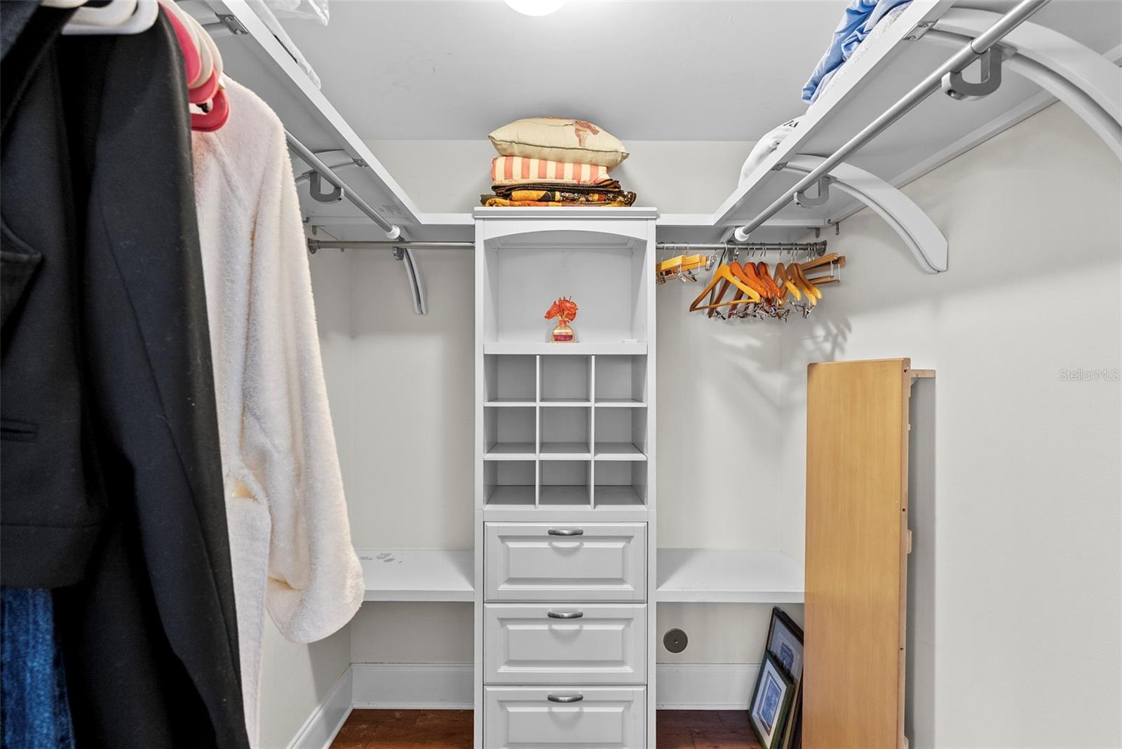 Walk-in closet in bedroom