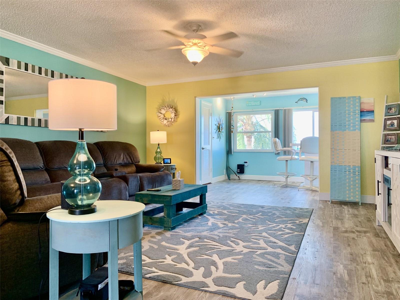 View from dinning room look looking towards the back