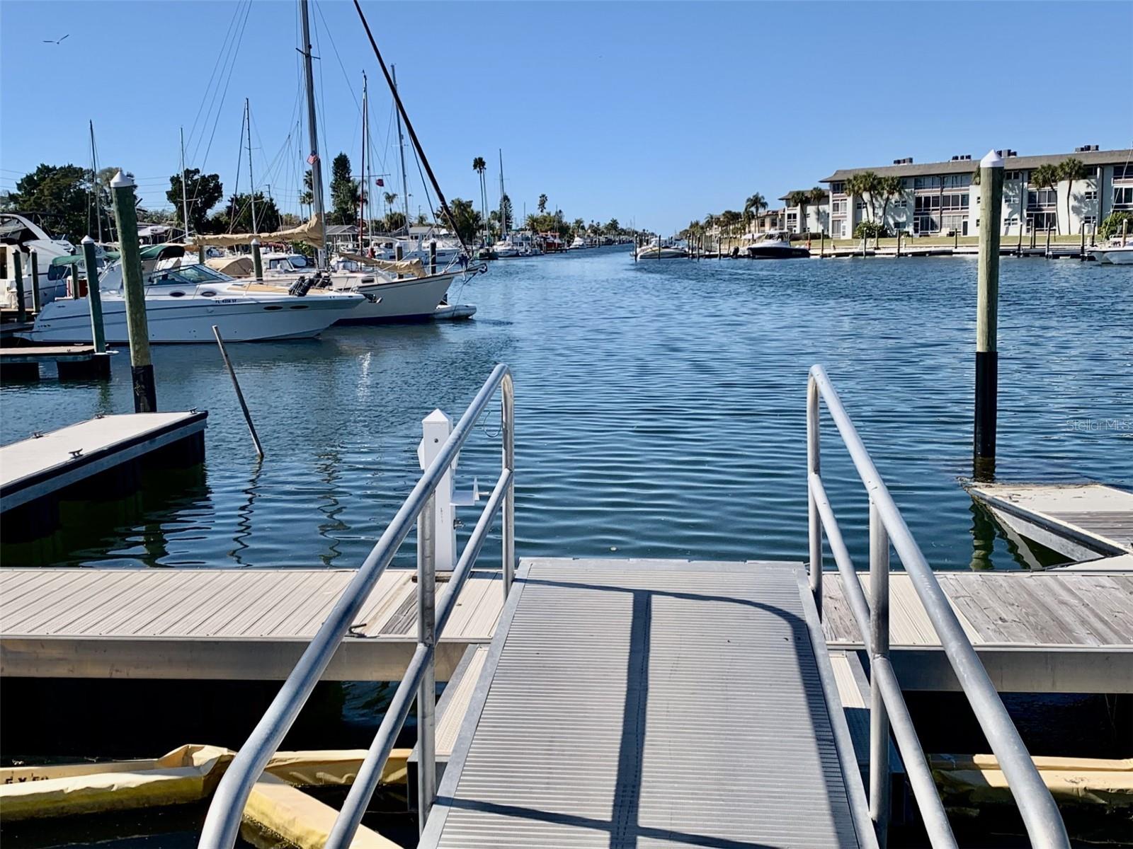 Boat slips on the canal