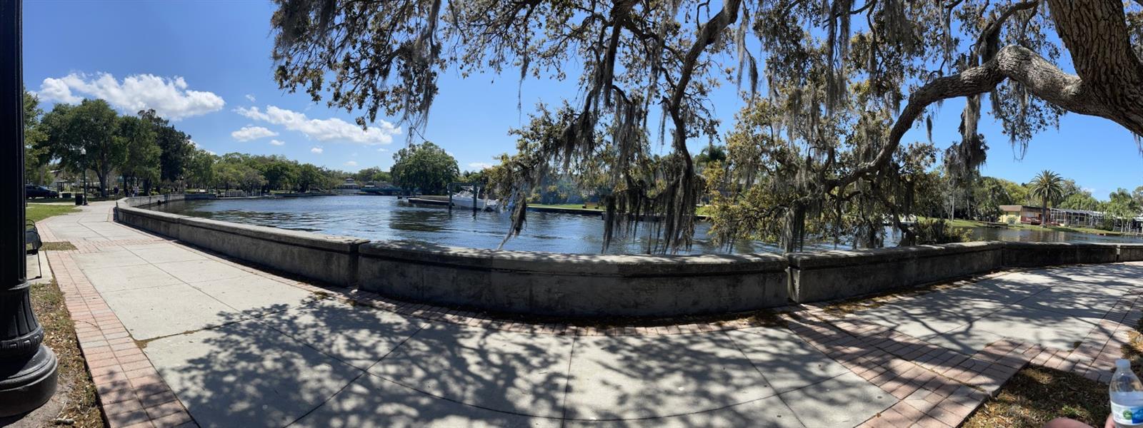 One of many parks along the river in downtown New Port Richey