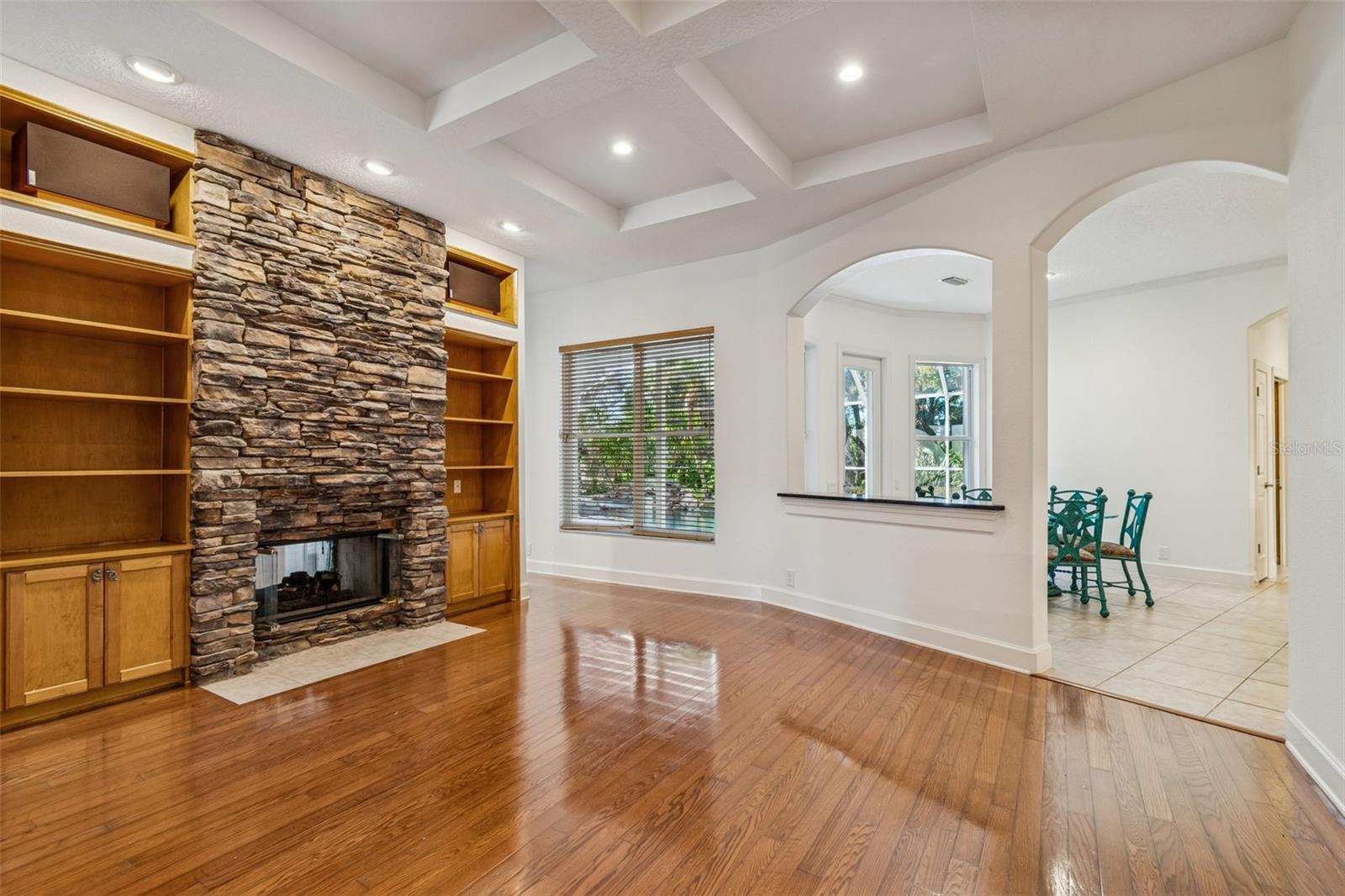 Living room into Kitchen