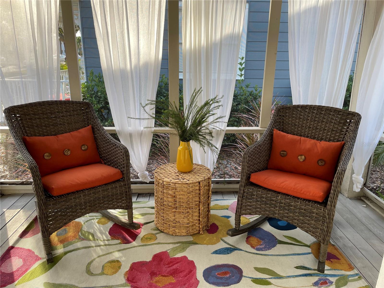 Start your day with coffee in the comfort of your own screened porch retreat.