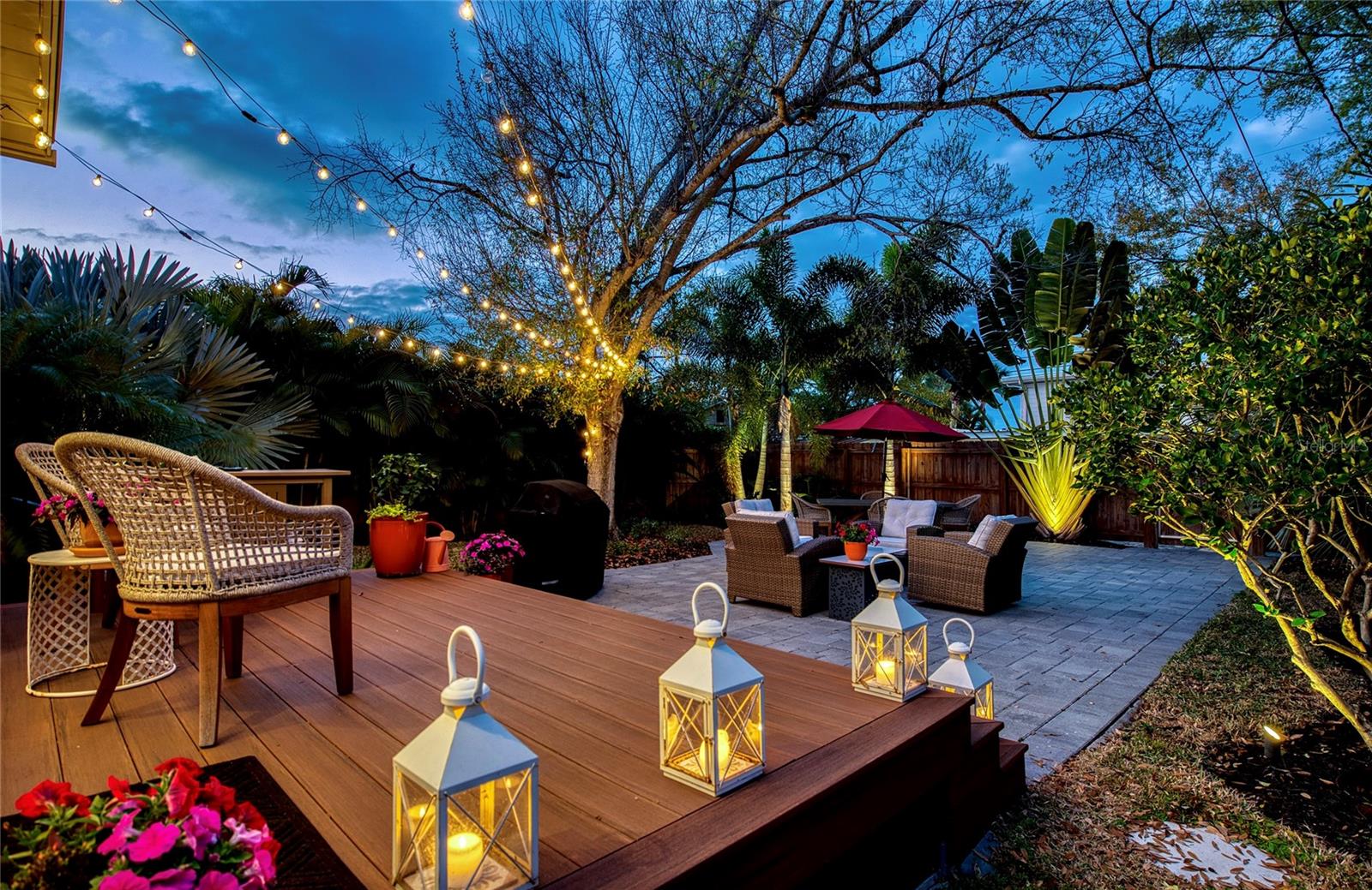 An extraordinary outdoor retreat ideal for sophisticated sunset soirées.