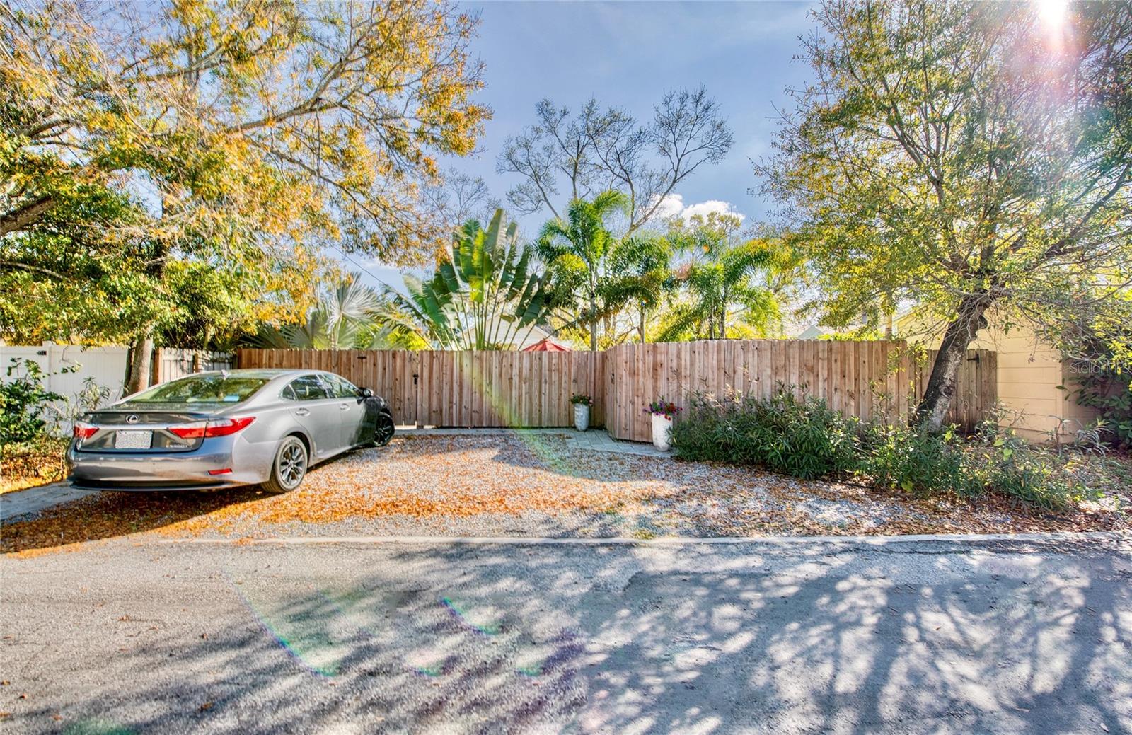 Private Parking on back of lot for 2+ cars.