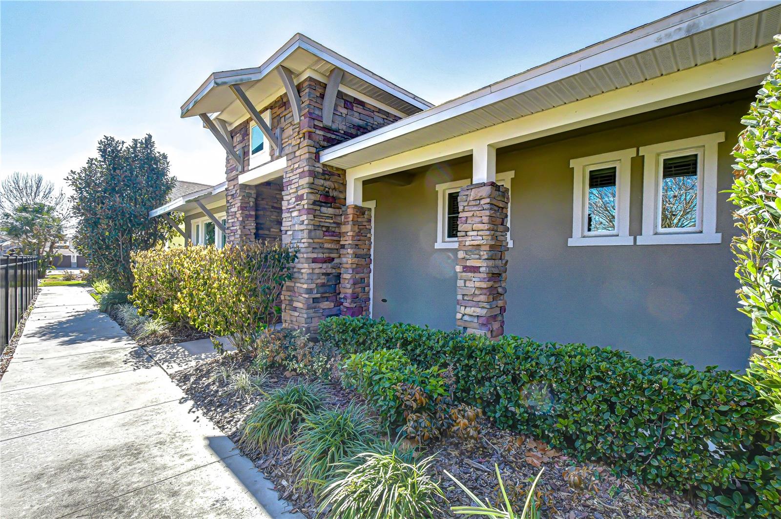 Beautiful stacked stone accents!