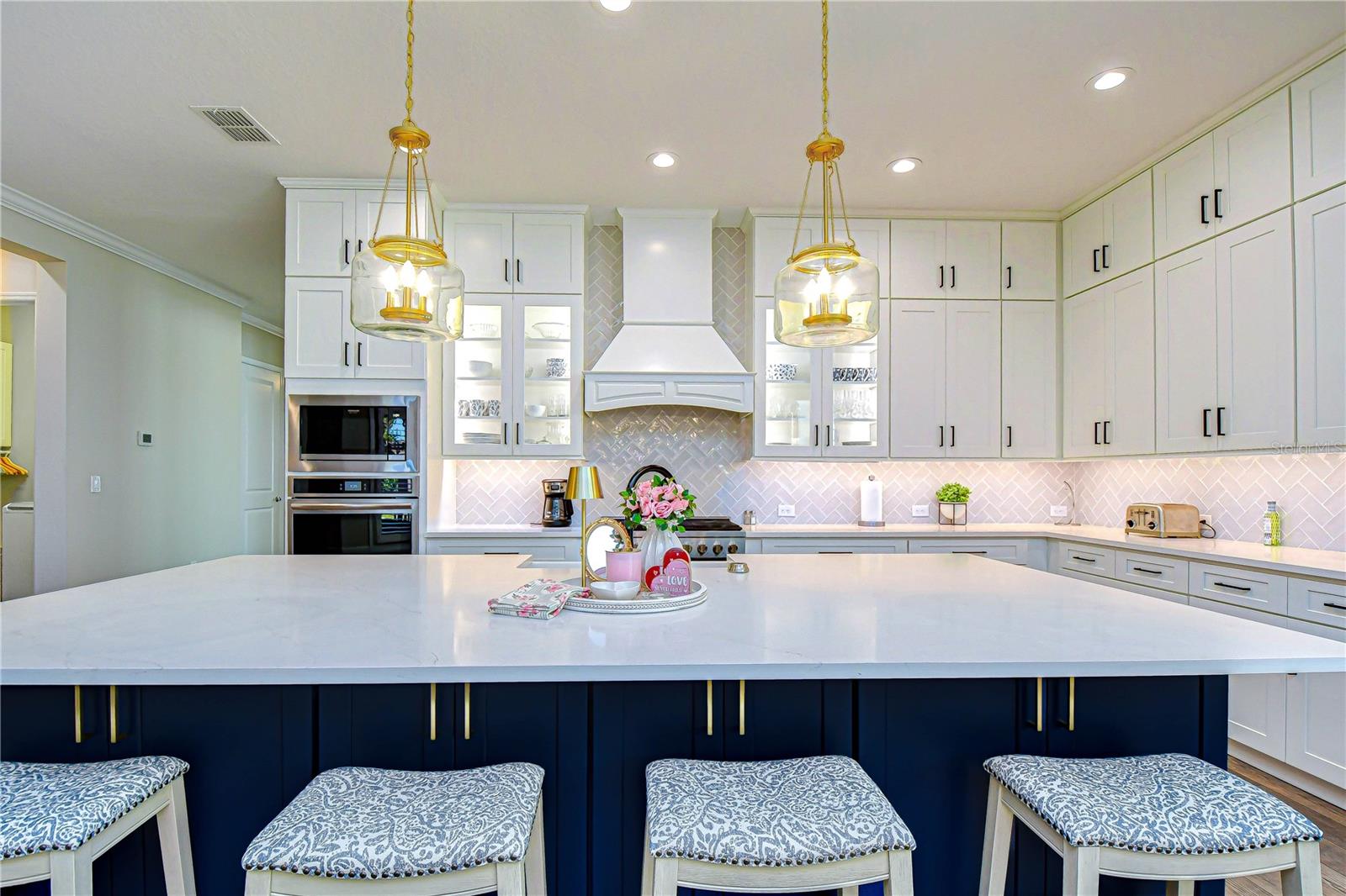 42" double stacked cabinets for extra stroage space!