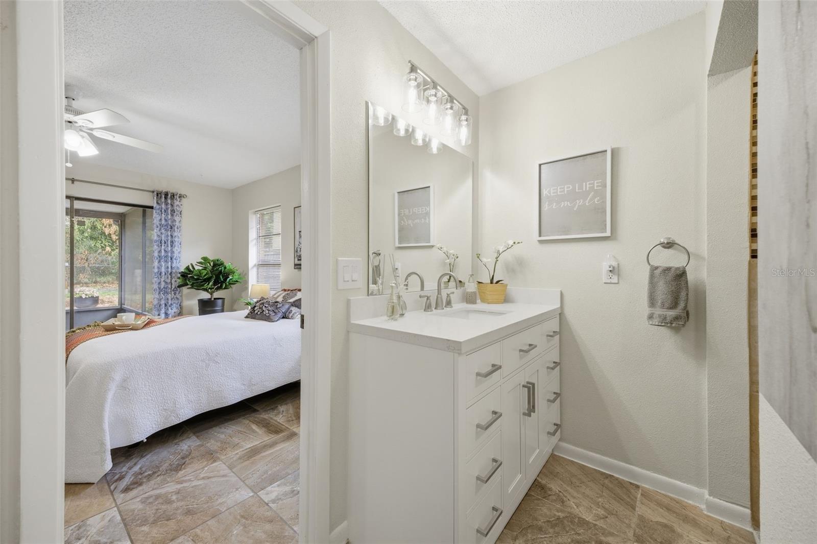 updated master bathroom