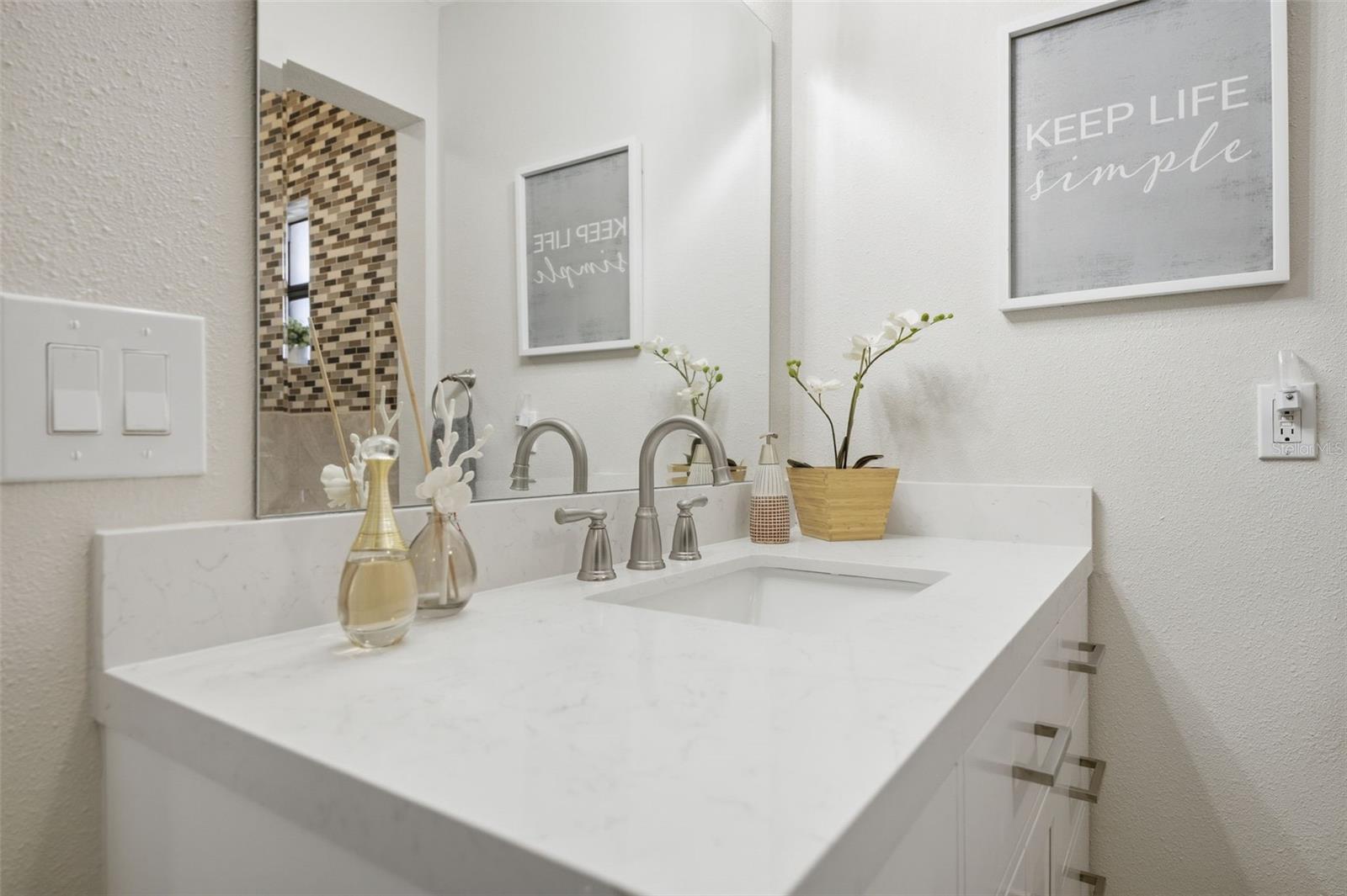 updated master bathroom