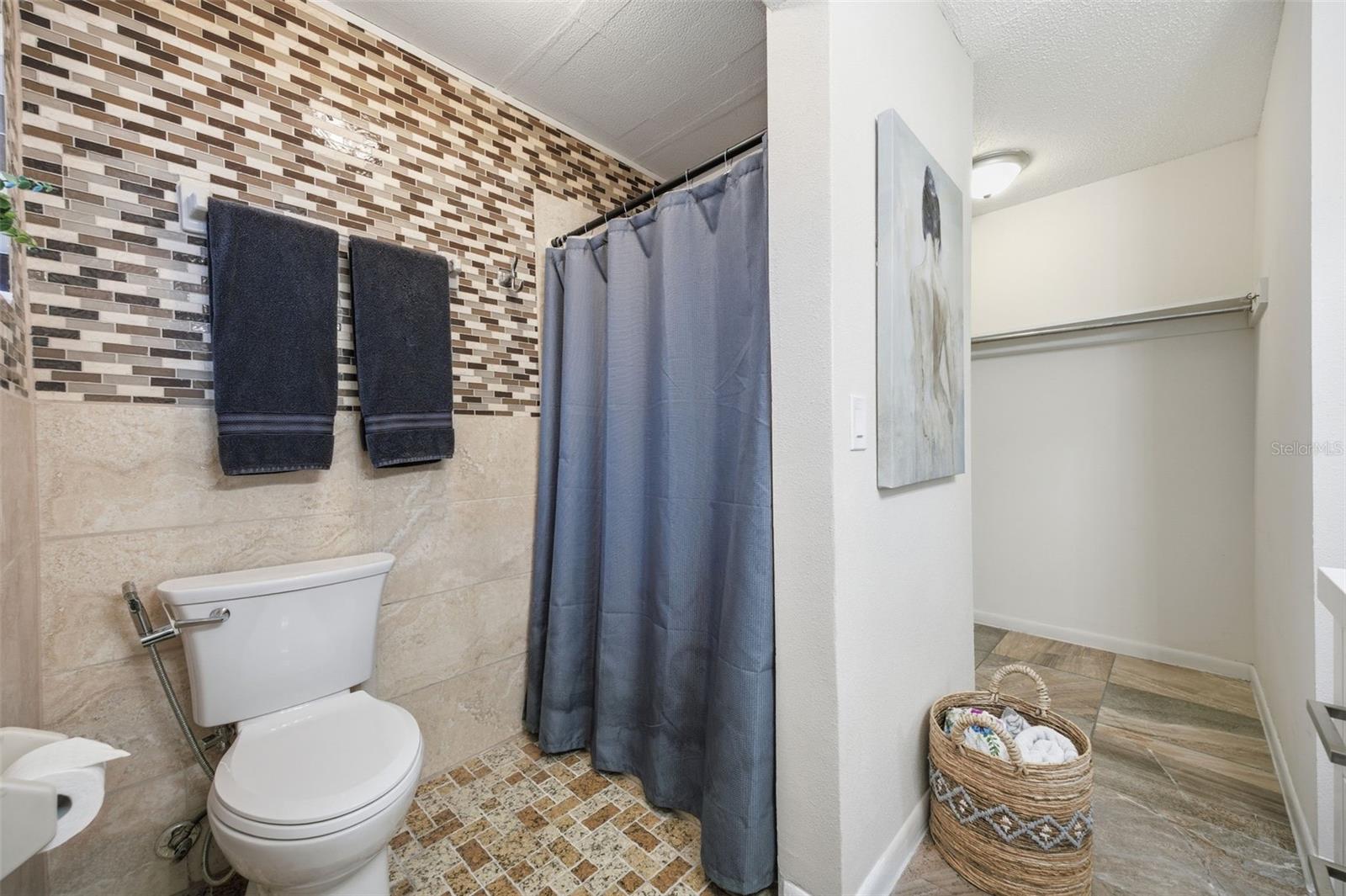 updated master bathroom