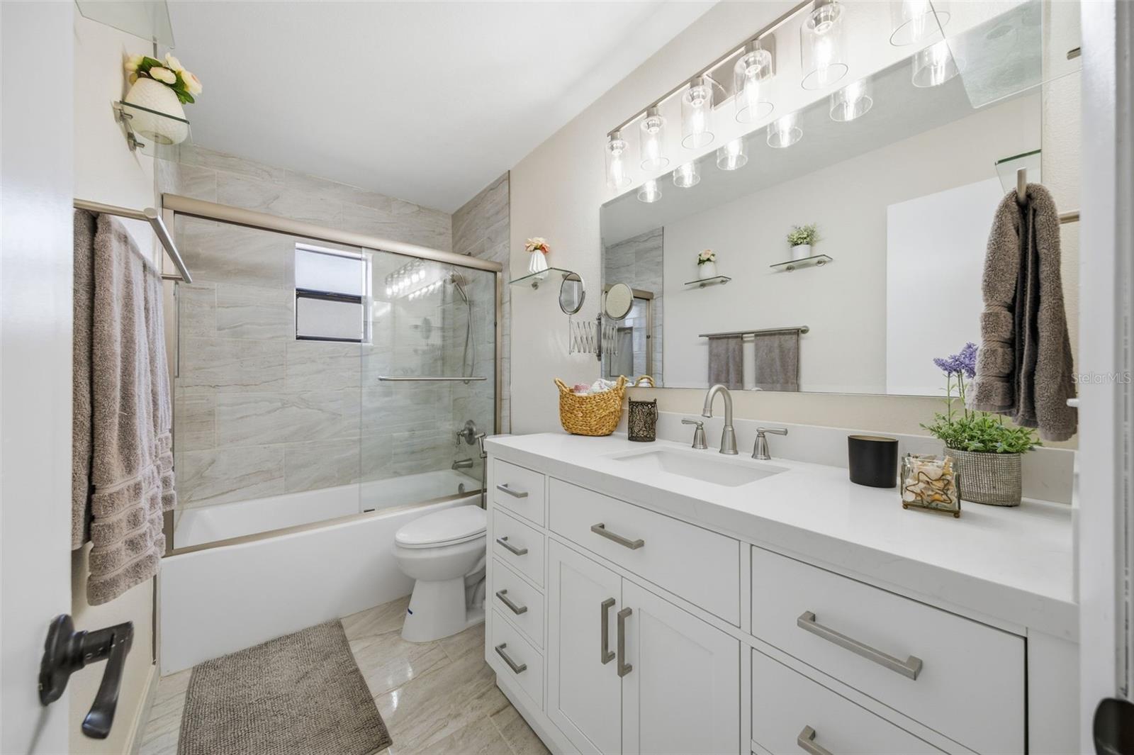 completely renovated guest bathroom