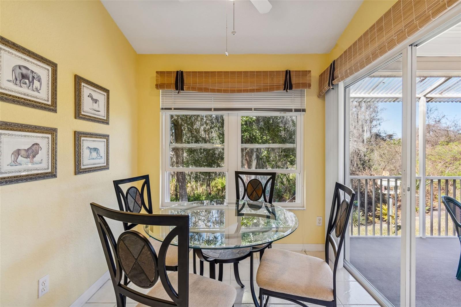 Eat in Kitchen with sliders to lanai