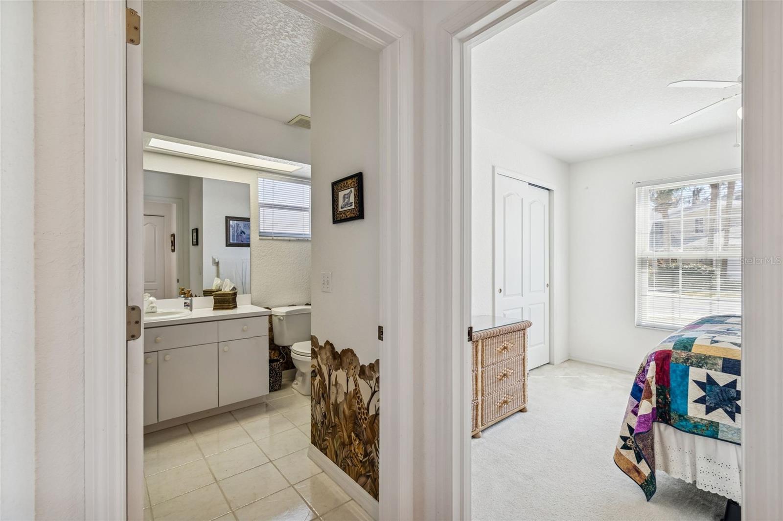 Hall bath convenient between bedroom 2 and 3