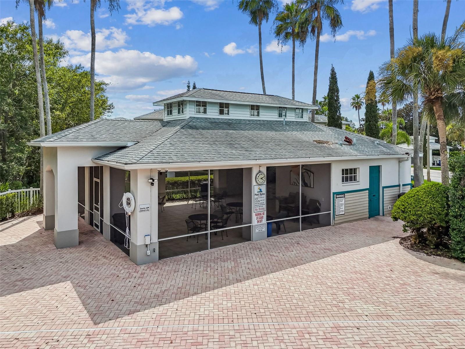 Reserve the pool house for your family party.