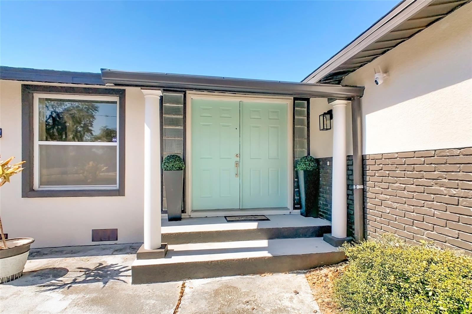 Front entry and covered porch