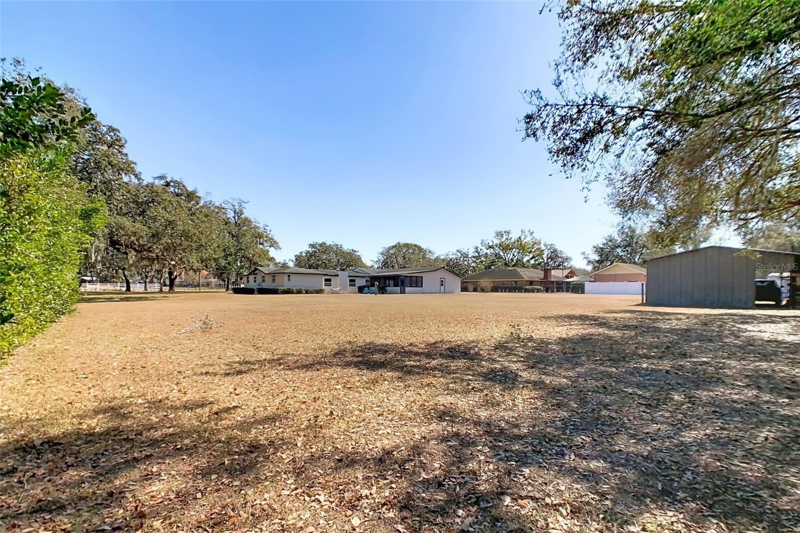 View from rear boundary toward the home