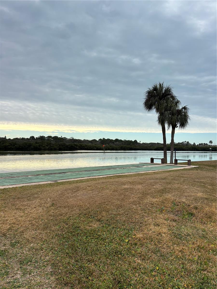 view from the pool area showing intracoastal waterway