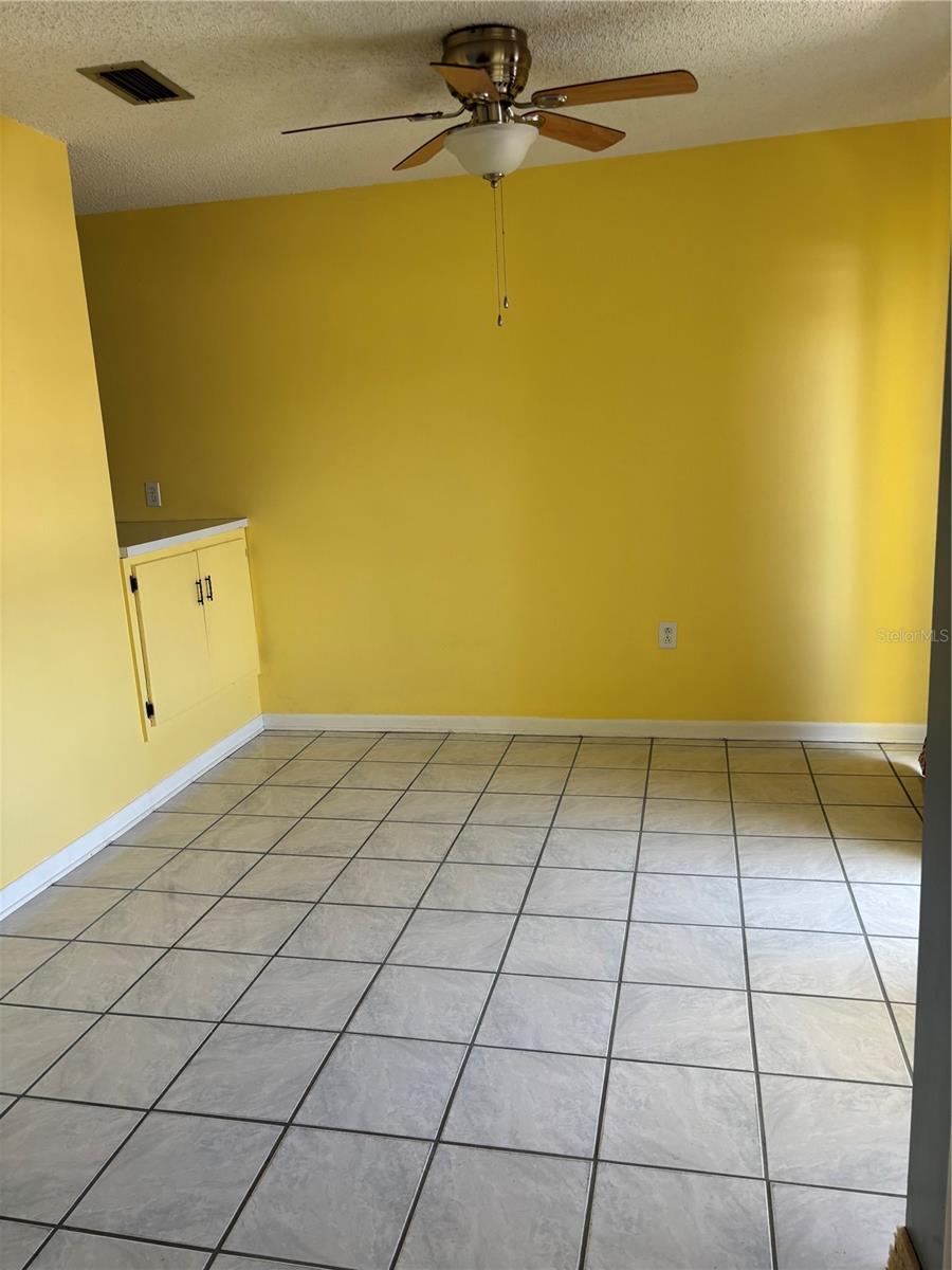 dining area overlooks the balcony