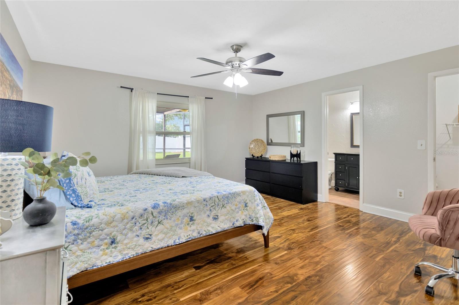 A secluded primary suite designed for relaxation!